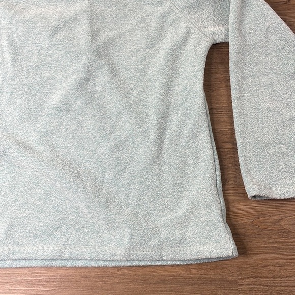 Eddie Bauer Women’s Light Teal 1/4 Zip Micro-fleece Pullover Top, size Medium - Picture 10 of 10